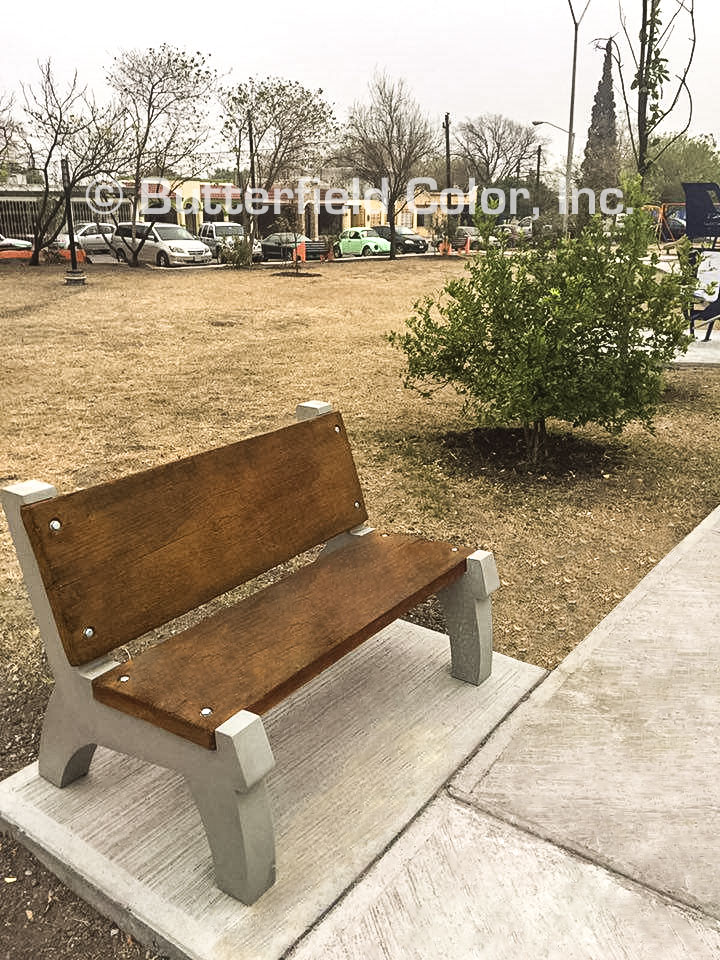concrete bench park
