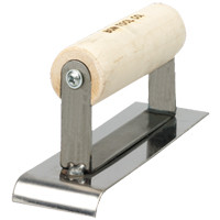Bon Tool 6" x 1" Edger with Wood Handle - 1/2" Radius