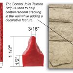 Butterfield Color Stackable Cobblestone Form Liner Control Joint Texture Strip