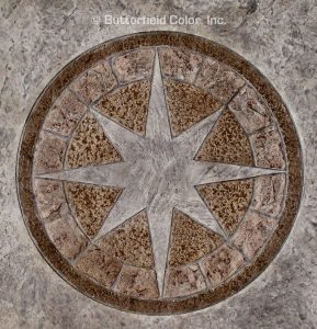 Butterfield Color 48″ Round Windrose Concrete Mat