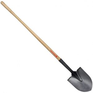 Corona #2 Round Point Shovel; 16 Gauge, 48" Wood Handle